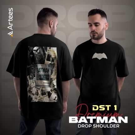 Premium Printed Drop Shoulder T-shirt- Batman DST 1