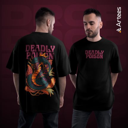 Premium Printed Drop Shoulder T-shirt- Deadly Poison