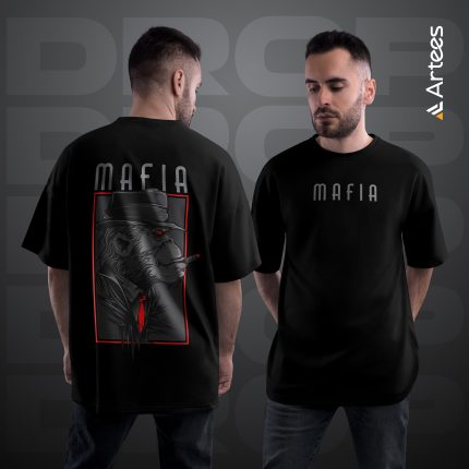 Premium Printed Drop Shoulder T-shirt- Mafia