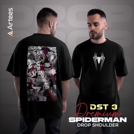 Premium Printed Drop Shoulder T-shirt- Spiderman DST 3