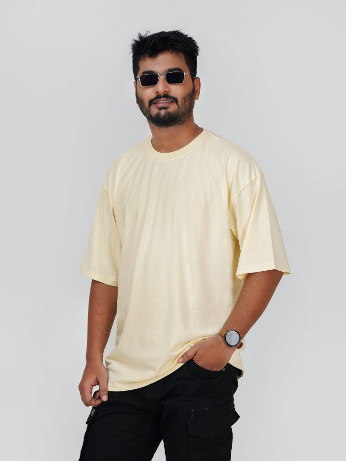 2 Pcs Premium Solid Drop Shoulder T-shirt- Combo 7 - Image 3
