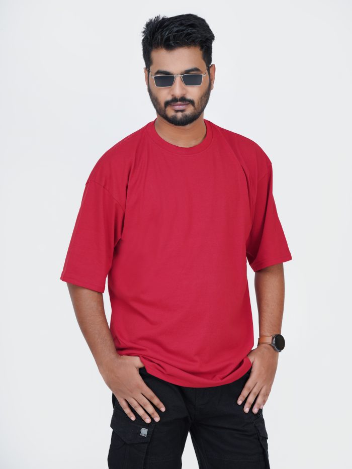 2 Pcs Premium Solid Drop Shoulder T-shirt- Combo 3 - Image 3