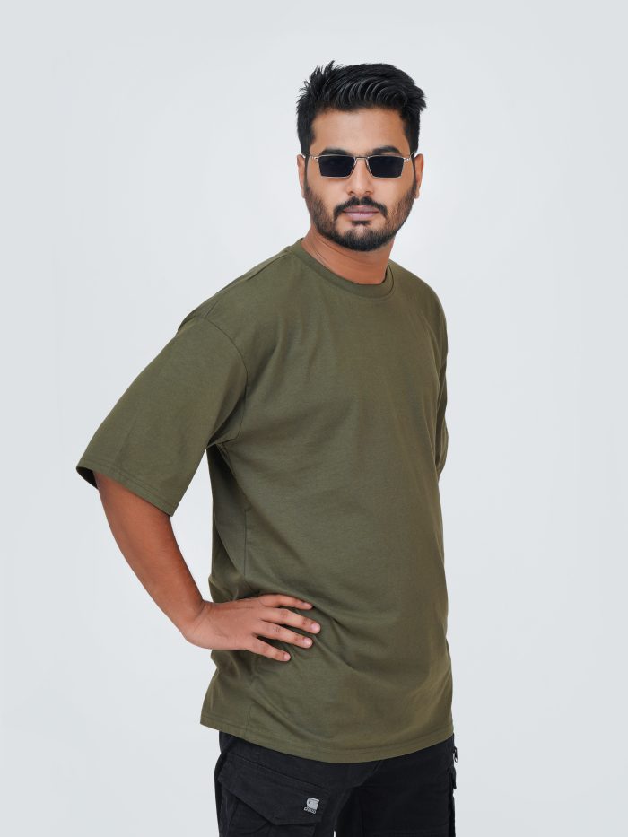 5 Pcs Premium Solid Drop Shoulder T-shirt- Combo 20 - Image 6