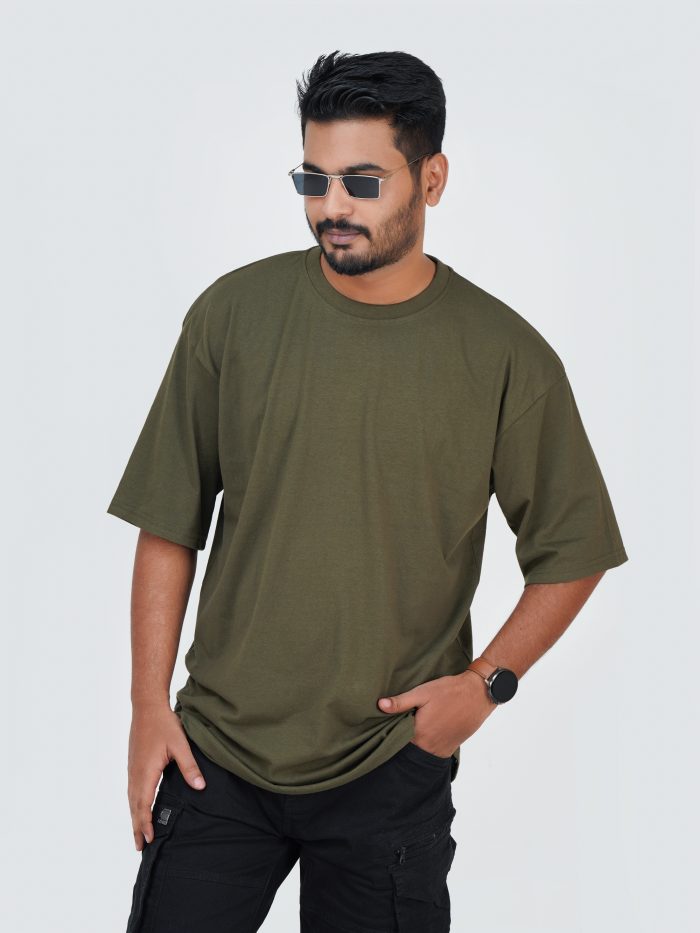 5 Pcs Premium Solid Drop Shoulder T-shirt- Combo 15 - Image 5