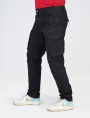 Premium Six Pockets Cargo Pants- Black - Image 2
