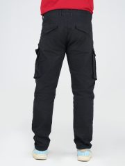 Premium Six Pockets Cargo Pants- Black - Image 3
