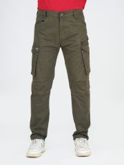 Premium Six Pockets Cargo Pants- Olive