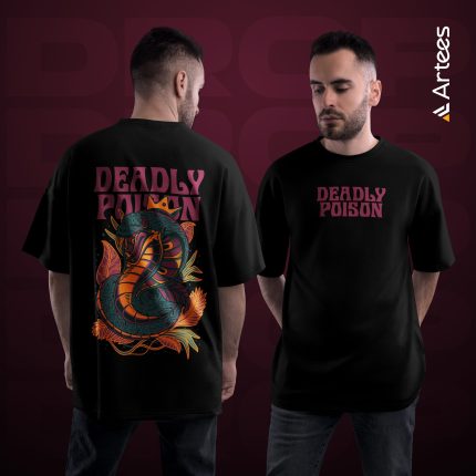 Premium Printed Drop Shoulder T-shirt- Deadly Poison