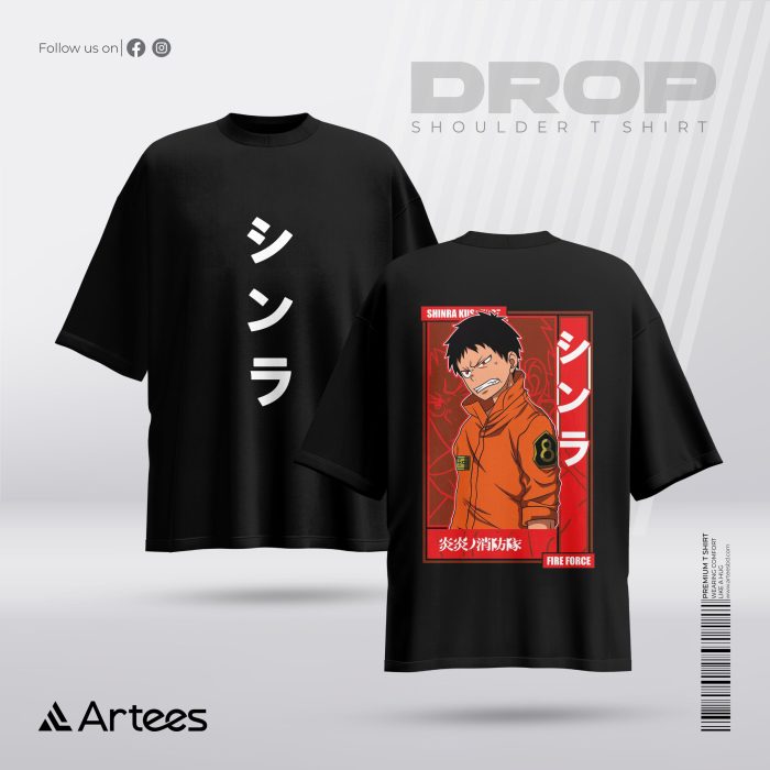 Mens Premium Printed Drop Shoulder T-shirt - Image 1