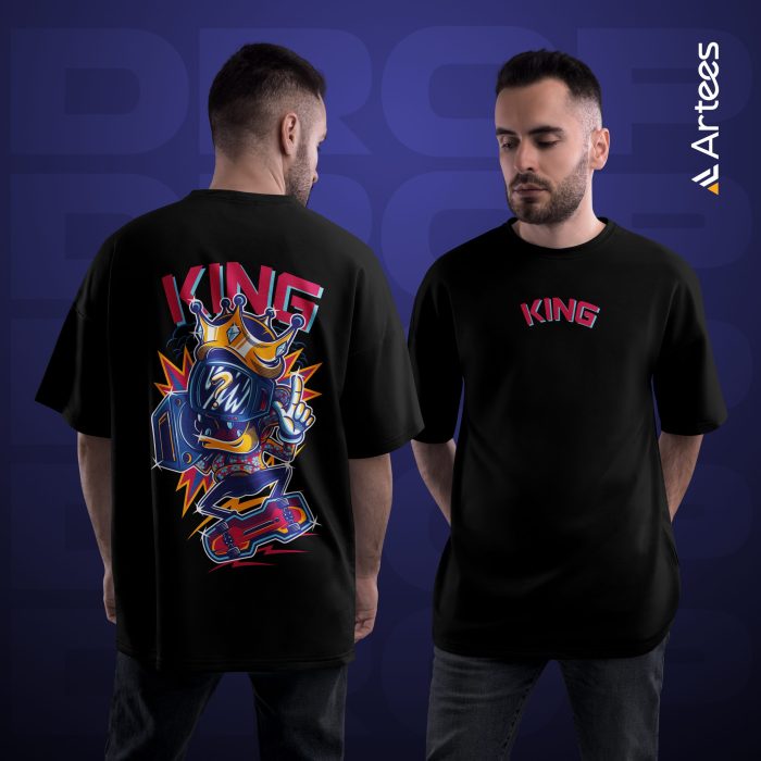 Premium Printed Drop Shoulder T-shirt- King - Image 1