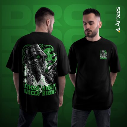 Premium Printed Drop Shoulder T-shirt- Uncle High