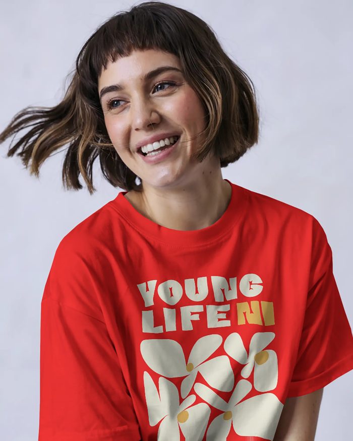 Womens Premium Printed Drop Shoulder T-shirt - Image 2