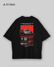 Premium Printed Drop Shoulder T-shirt- Porsche