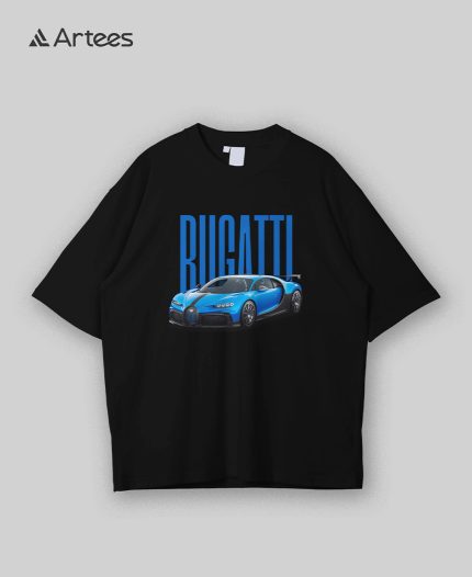 Premium Printed Drop Shoulder T-shirt- Bugatti