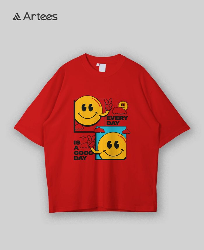 Premium Printed Drop Shoulder T-shirt- Every day is a Good day - Image 1