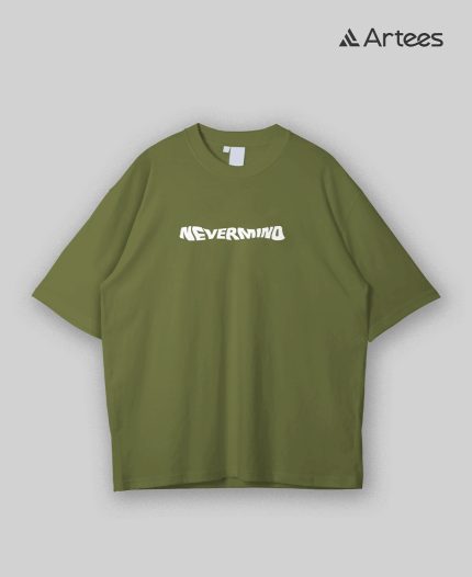 Premium Printed Drop Shoulder T-shirt- Nevermind