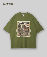 Premium Printed Drop Shoulder T-shirt- Palestine - Image 2