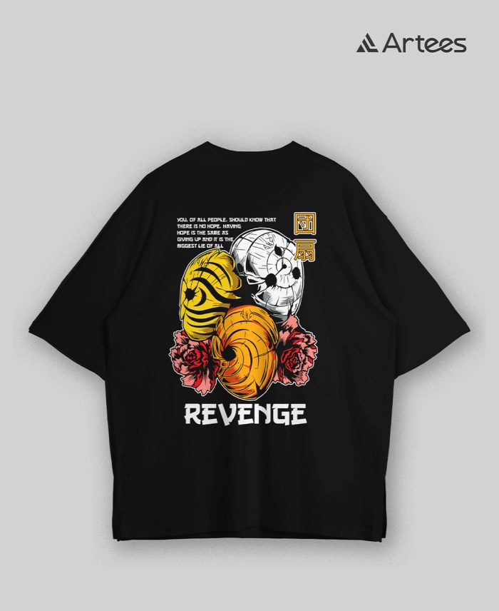 Premium Printed Drop Shoulder T-shirt- Revenge - Image 1