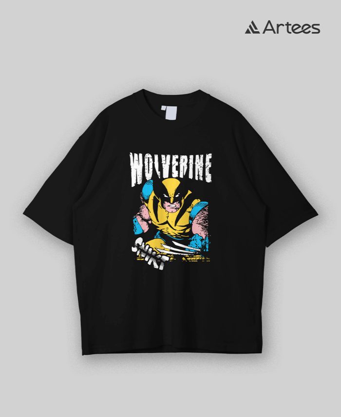 Premium Printed Drop Shoulder T-shirt- Wolverine - Image 1